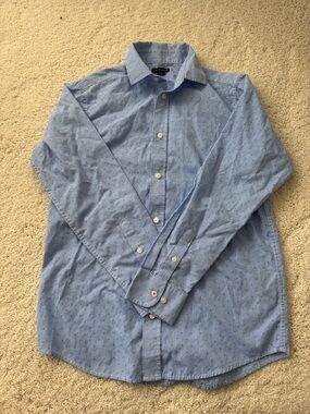 Tommy Hilfiger Light Blue Patterned Button-Down Shirt
